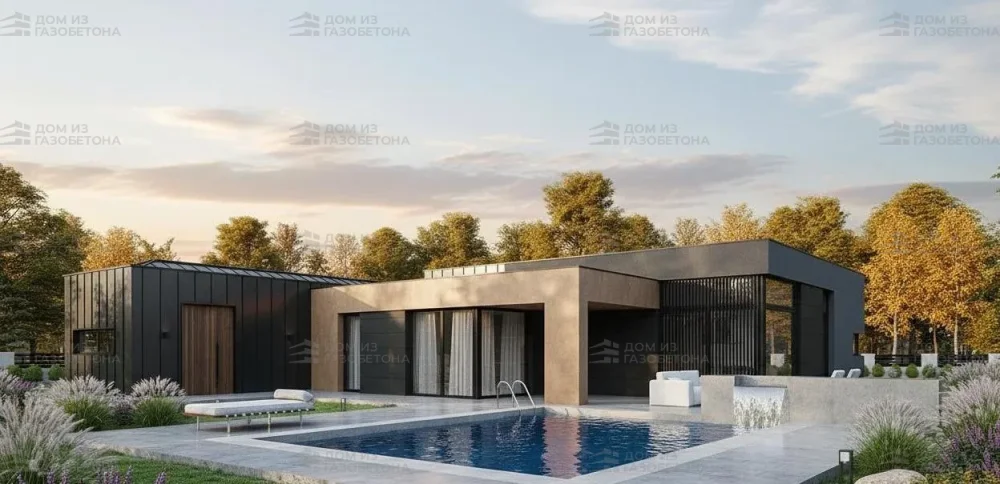 Проект Одноэтажный дом 14 на 21, 192 м2