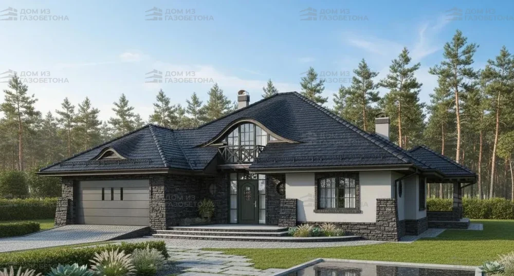 Проект Двухэтажный дом 19 на 18, 258 м2