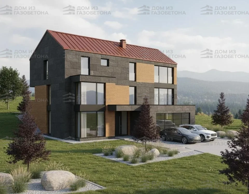 Проект Двухэтажный дом 16 на 15, 218 м2