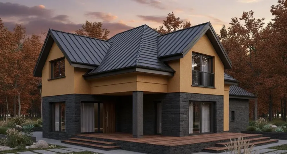 Проект Двухэтажный дом 17 на 19, 301 м2