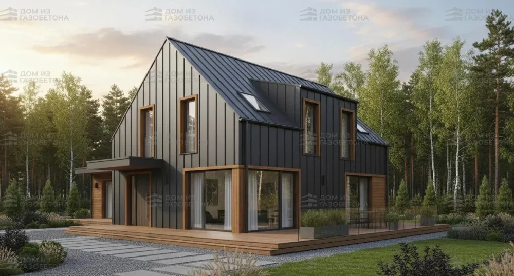 Проект Двухэтажный дом 15 на 12, 181 м2