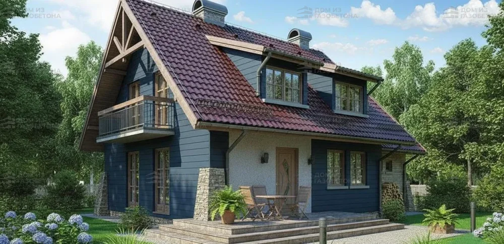 Проект Двухэтажный дом 13 на 8, 190 м2