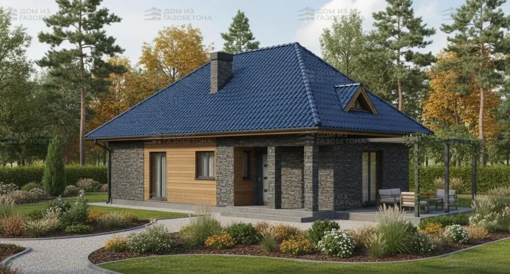 Проект Одноэтажный дом 10 на 13, 82 м2