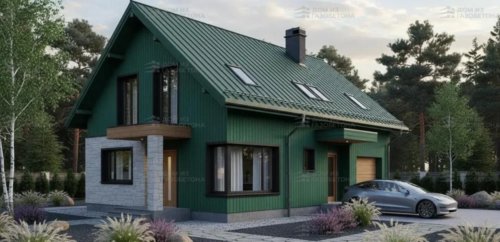 Проект Двухэтажный дом 13 на 9, 158 м2