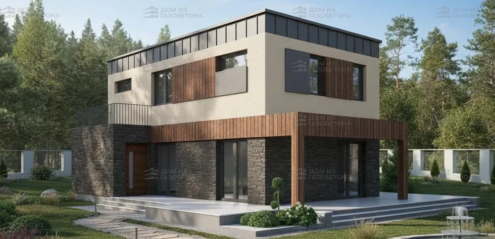 Проект Двухэтажный дом 10 на 12, 143 м2