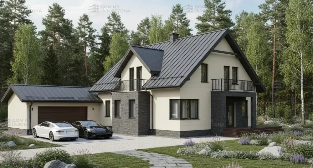 Проект Двухэтажный дом 16 на 13, 194 м2