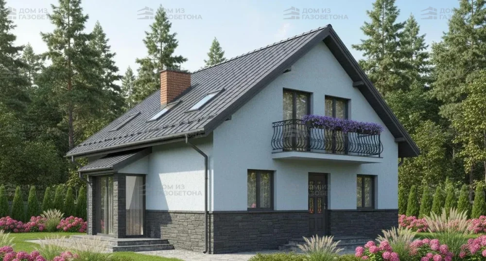 Проект Двухэтажный дом 11 на 10, 127 м2