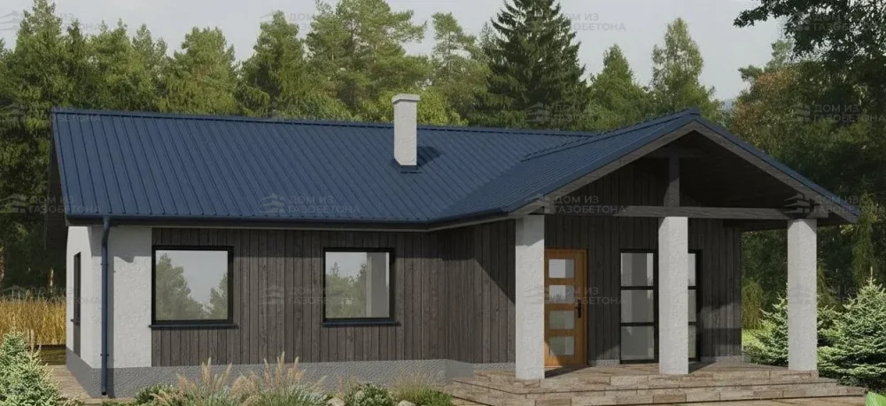 Проект Одноэтажный дом 13 на 12, 111 м2