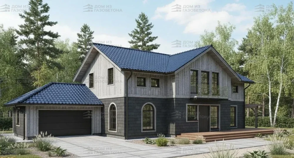 Проект Двухэтажный дом 22 на 15, 234 м2