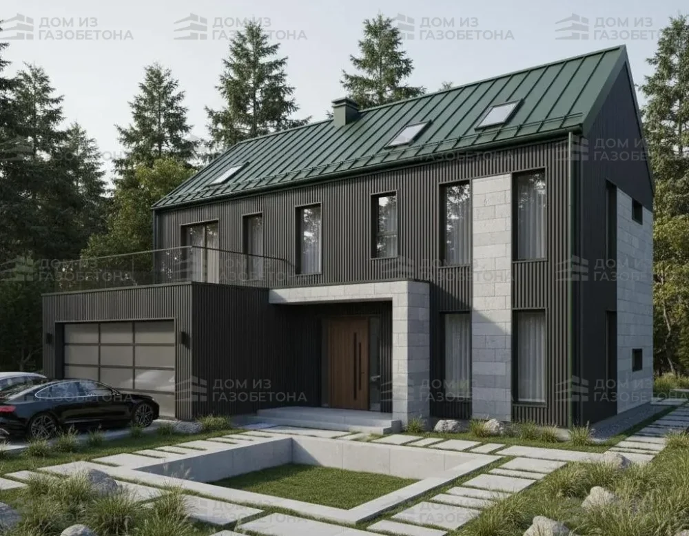 Проект Двухэтажный дом 16 на 10, 196 м2