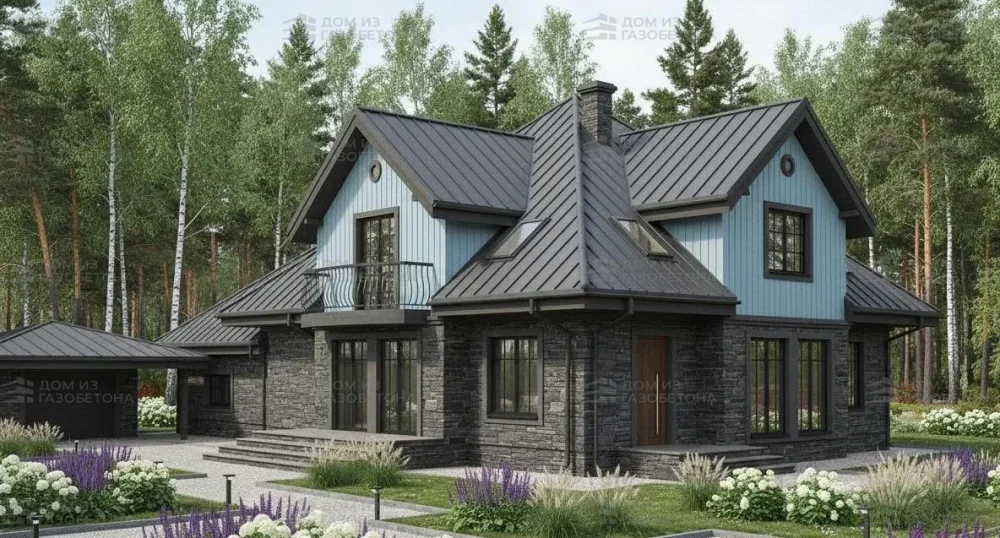 Проект Двухэтажный дом 20 на 18, 443 м2