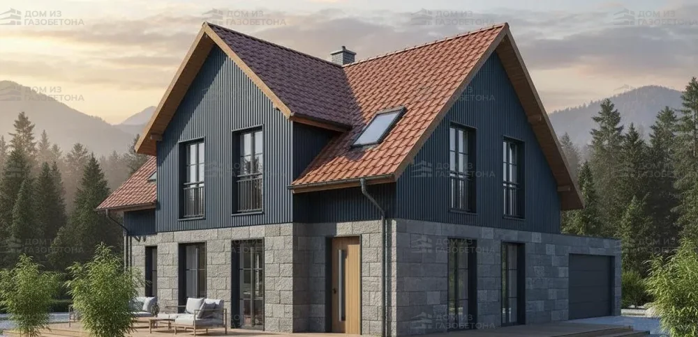 Проект Двухэтажный дом 14 на 11, 159 м2