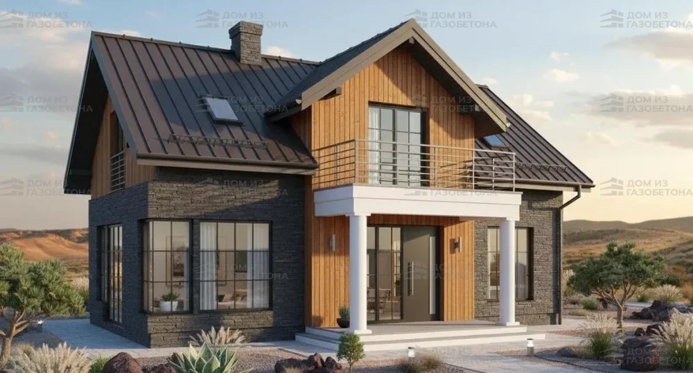 Проект Двухэтажный дом 11 на 11, 143 м2