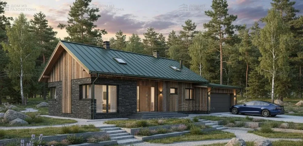 Проект Одноэтажный дом 14 на 9, 101 м2